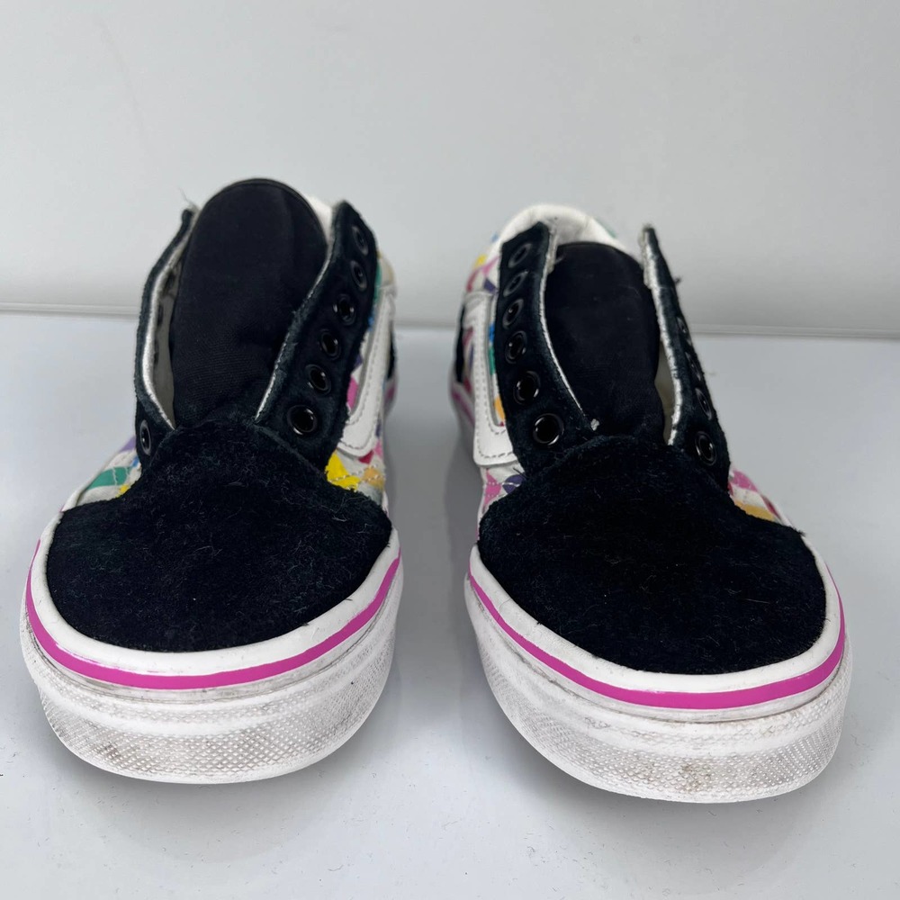 Vans Old Skool (Checker) Rainbow/White Youth Size 2 - Picture 6 of 11
